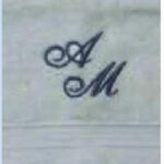 Monogramm Bestickung groß, 15cm x 15cm